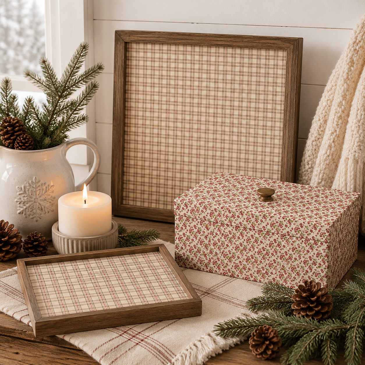 Roycycled Treasures Christmas Wallpaper Decoupage Paper - 20" x 30"