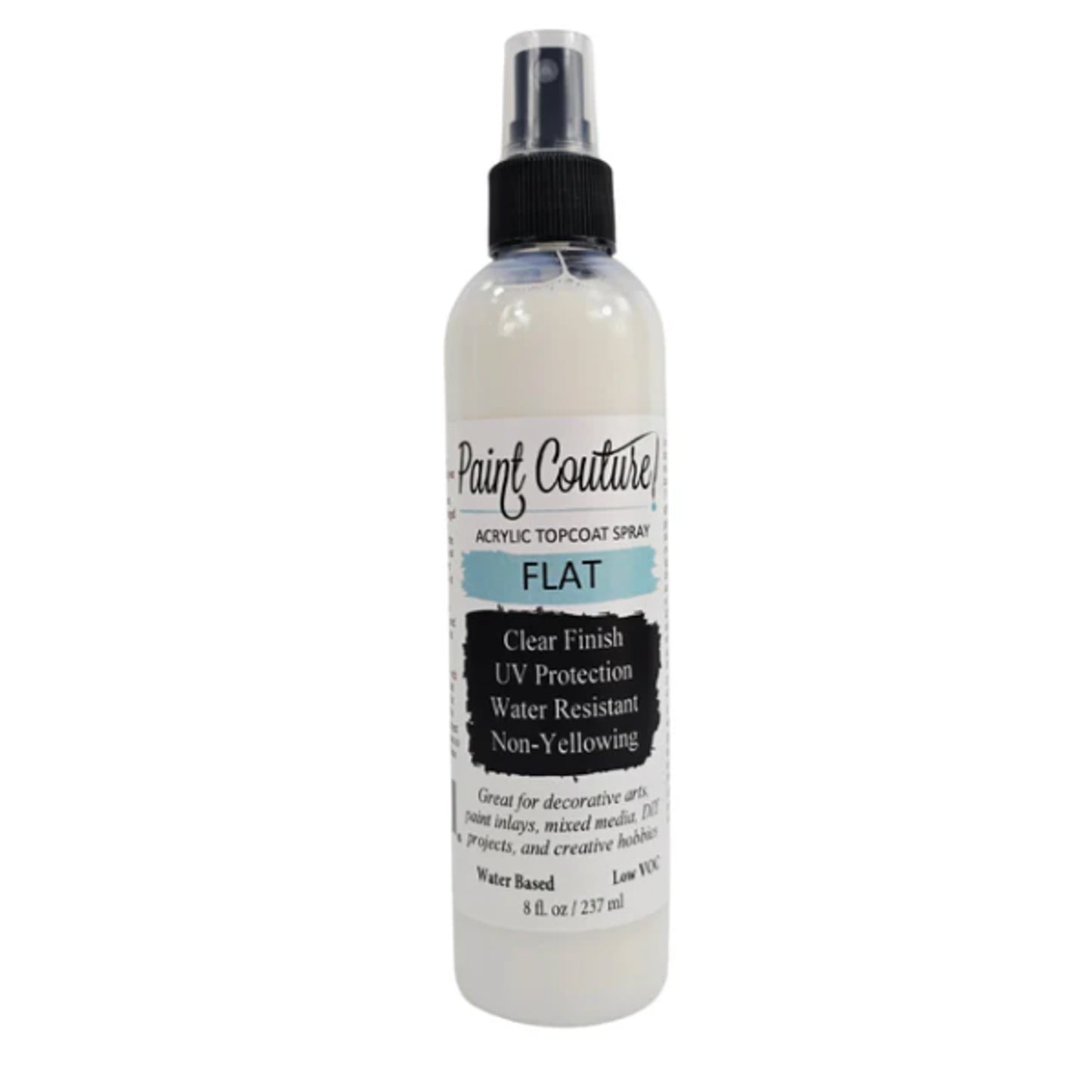 Paint Couture Clear Acrylic Spray - Flat Finish Protective Topcoat