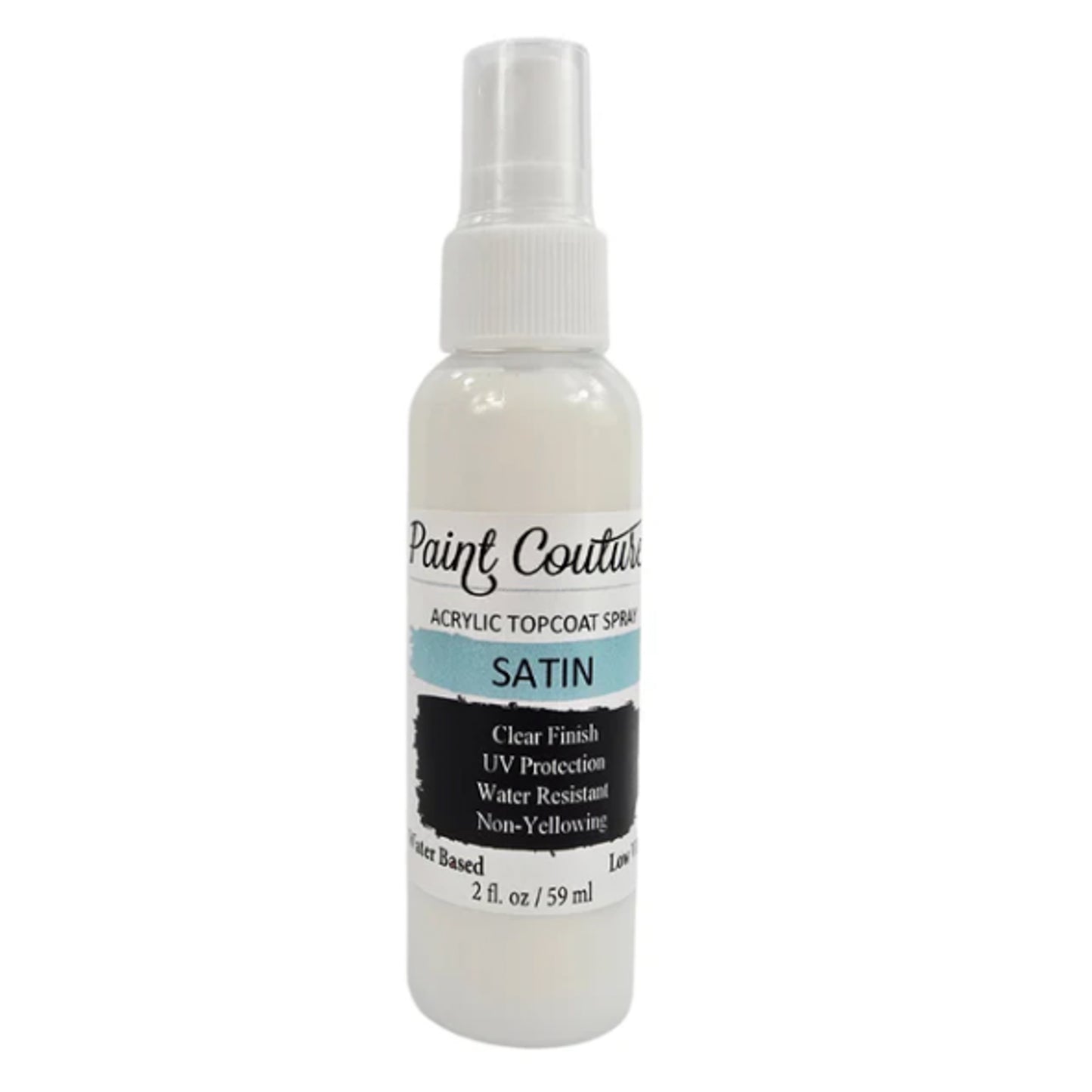 Paint Couture Clear Acrylic Spray - Satin Protective Finish Topcoat