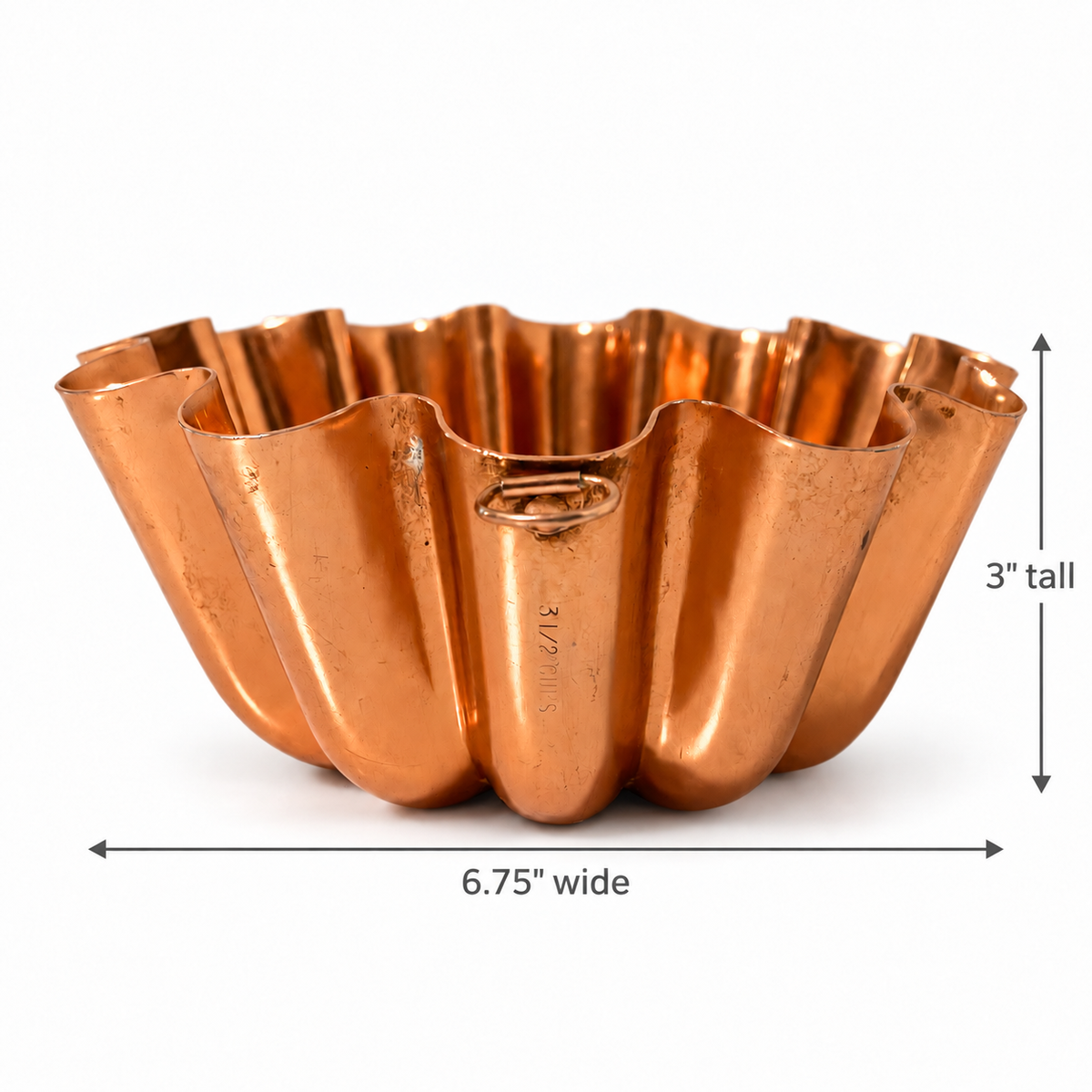 Vintage Copper-Tone Aluminum Flower Gelatin Mold 3.5 Cup - Made in USA