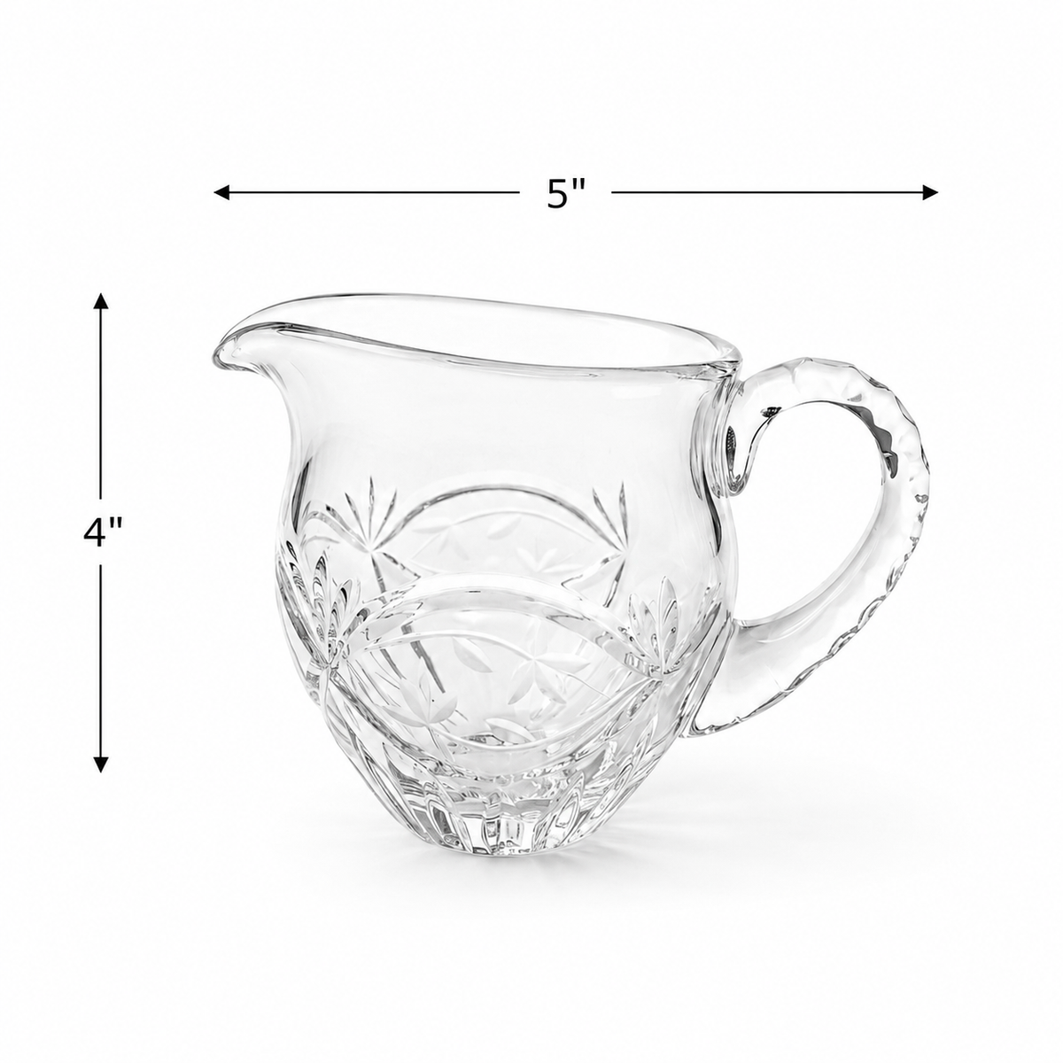 1990s Gorham Crystal Victoria’s Garden Creamer - 10oz Polish Serveware