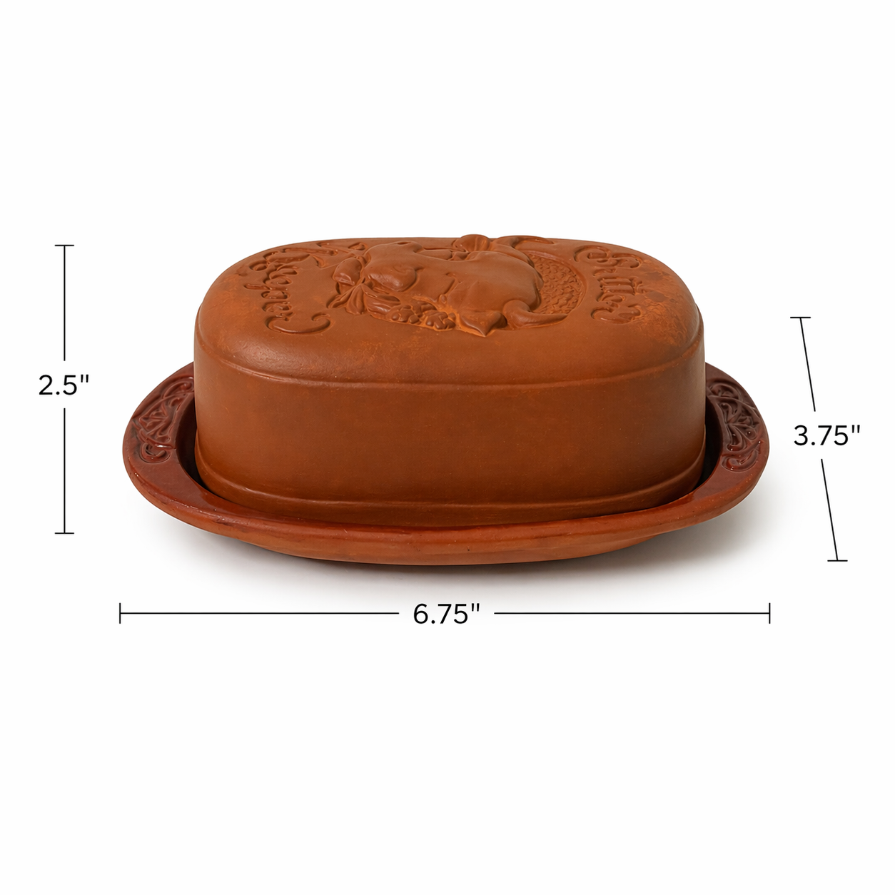 Vintage Gourmet Topf Terracotta Butter Keeper - Cow Design USA 1979