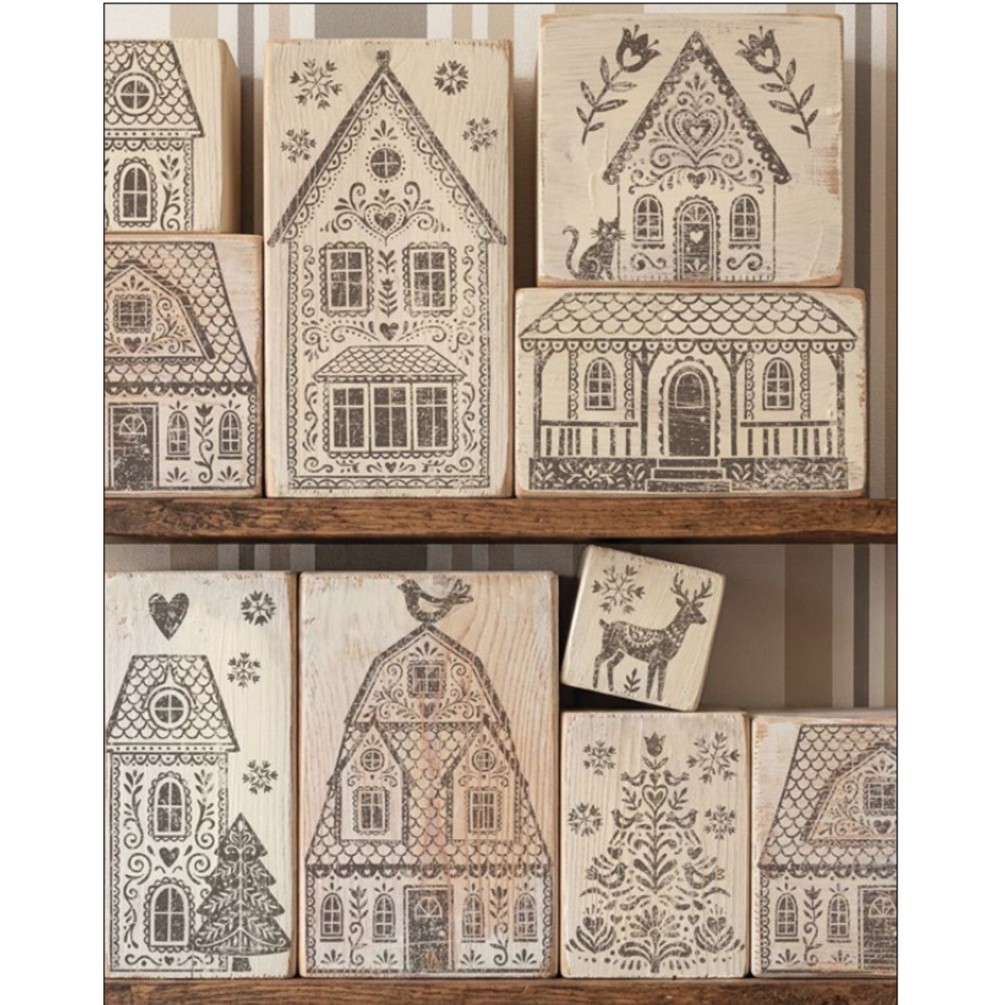 IOD Gingerbread Lane Decor Stamp by Iron Orchid Designs - Winter 2026