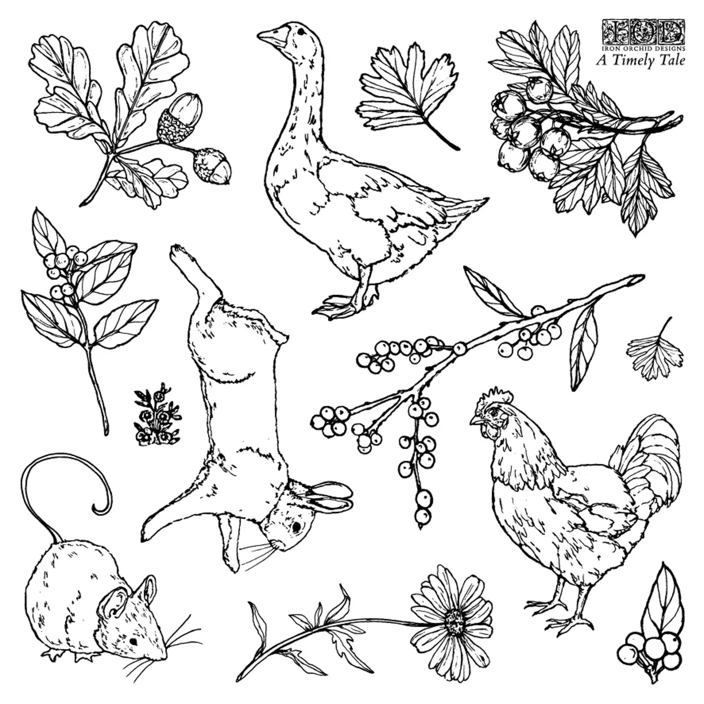 IOD A Timely Tale Decor Stamp by Iron Orchid Designs - Winter 2026