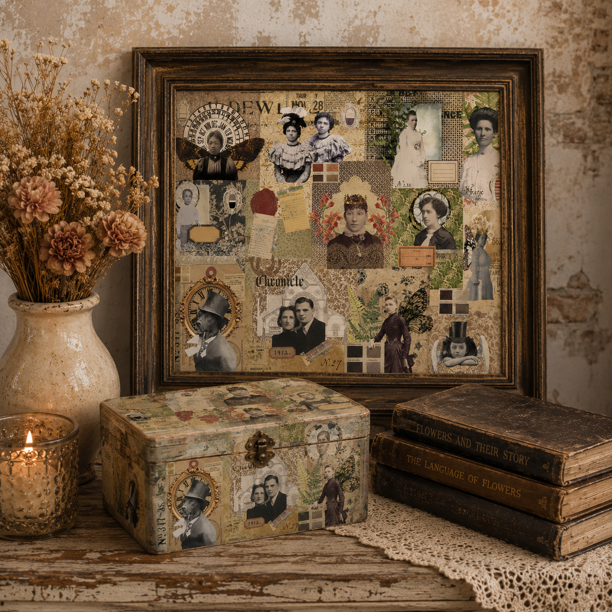 Roycycled Treasures Photo Journal Masterboard Decoupage Paper