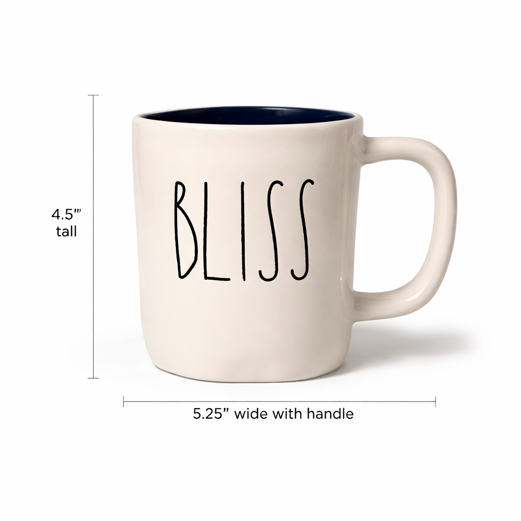 Rae Dunn Bliss Coffee Mug - Magenta Artisan Collection 16oz Capacity