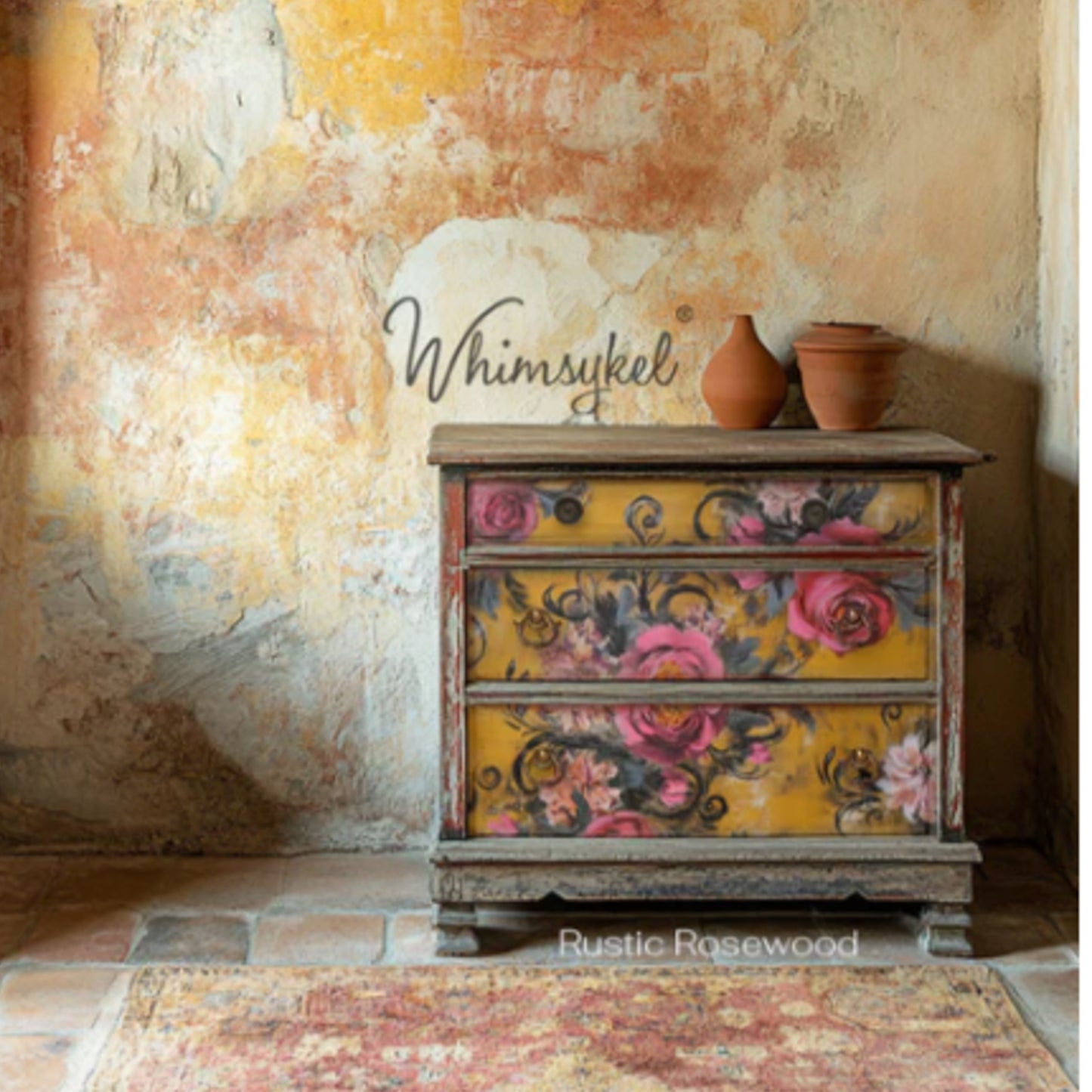 Whimsykel Designs Rustic Rosewood Decoupage Paper - 29" x 21" 18 LB