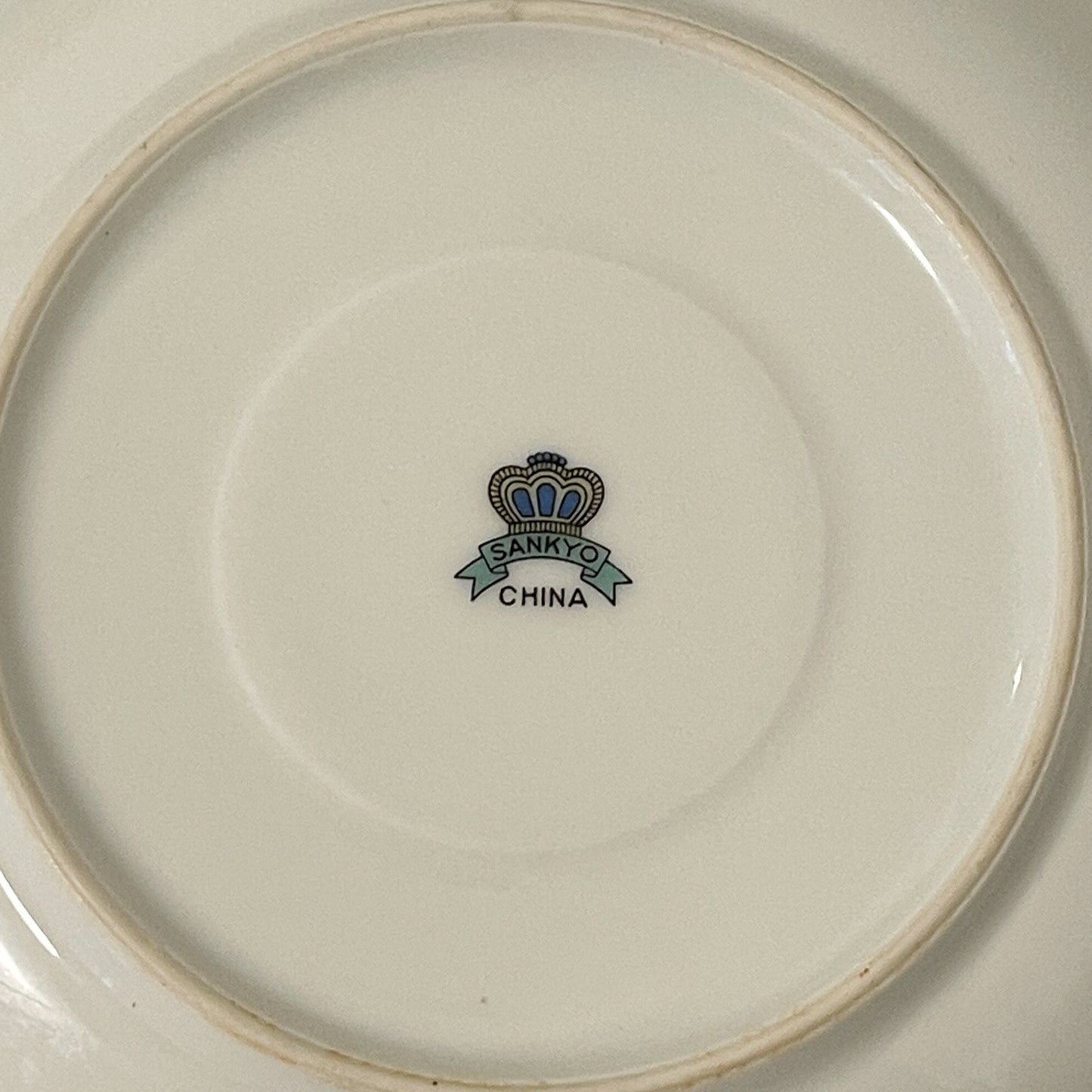 Vintage Sankyo Rose Pattern Saucers Japan - Set of 6