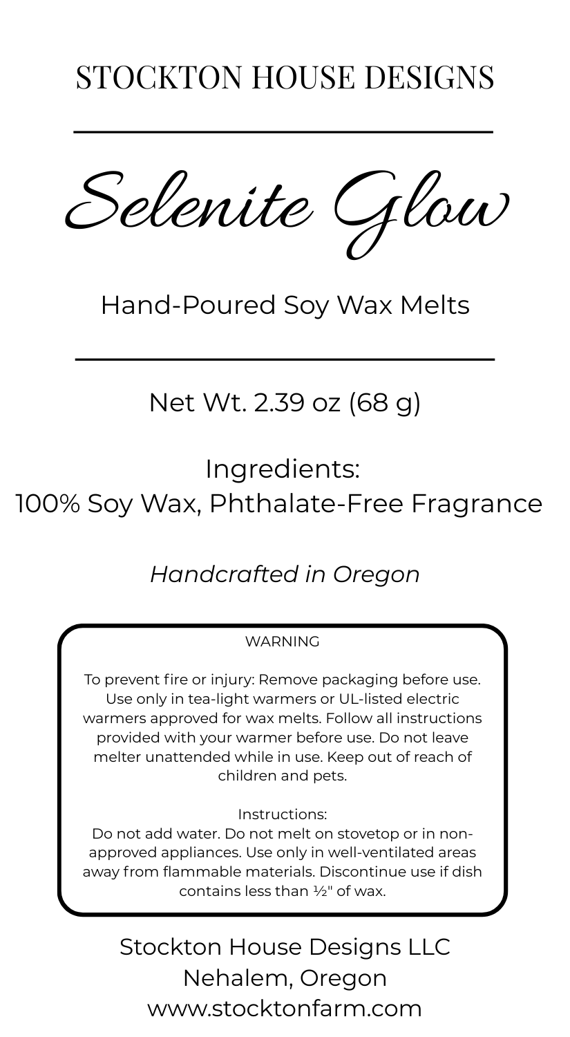 Selenite Glow Soy Wax Melts