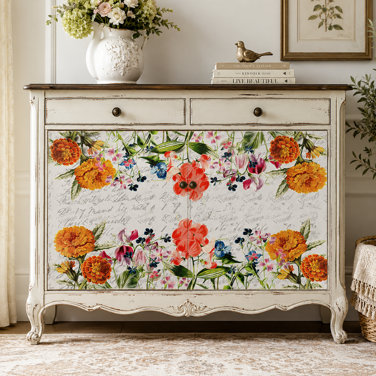 JRV Summer Flower Garden Decoupage Paper - Cottage Inspired USA Made