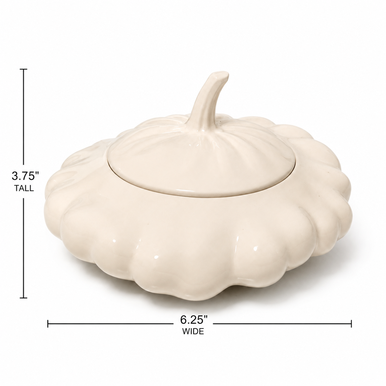 Vintage Fitz and Floyd White Ceramic Lidded Pumpkin Dish - 1978 USA