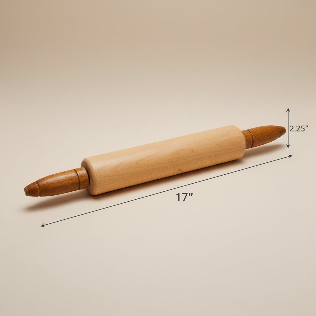 Vintage Munising Wood Rolling Pin Made in USA - 17 Inch Kitchen Tool