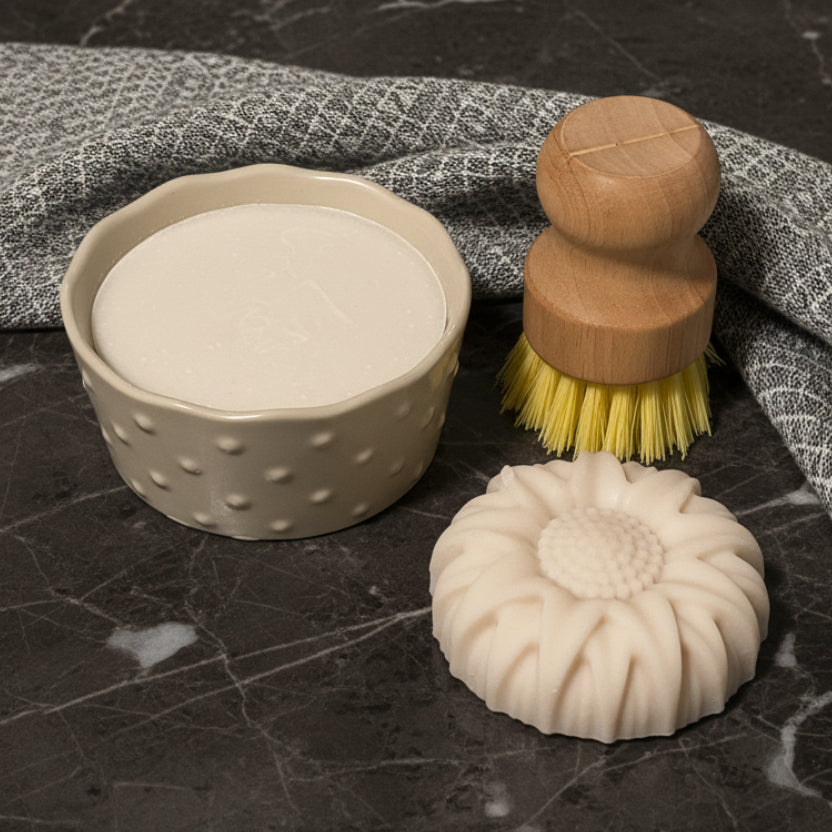 Solid Dish Soap in Ceramic Ramekin | Rosemary Sage & Eco-Friendly