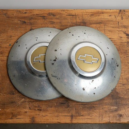1950s Chevy Dog Dish Hubcap Set of 2