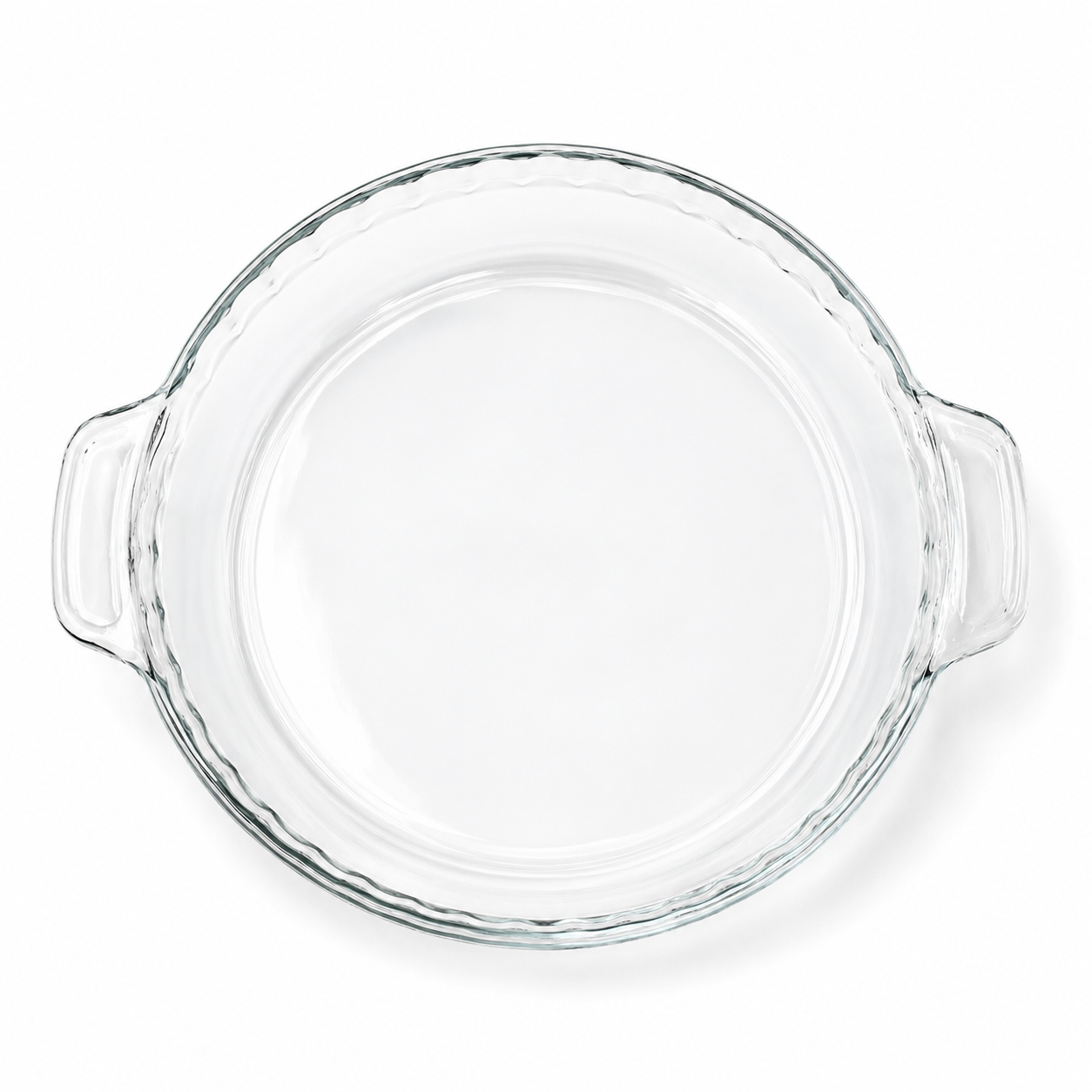 Anchor Hocking Deep Dish Pie Plate - Clear Glass Scalloped Rim USA