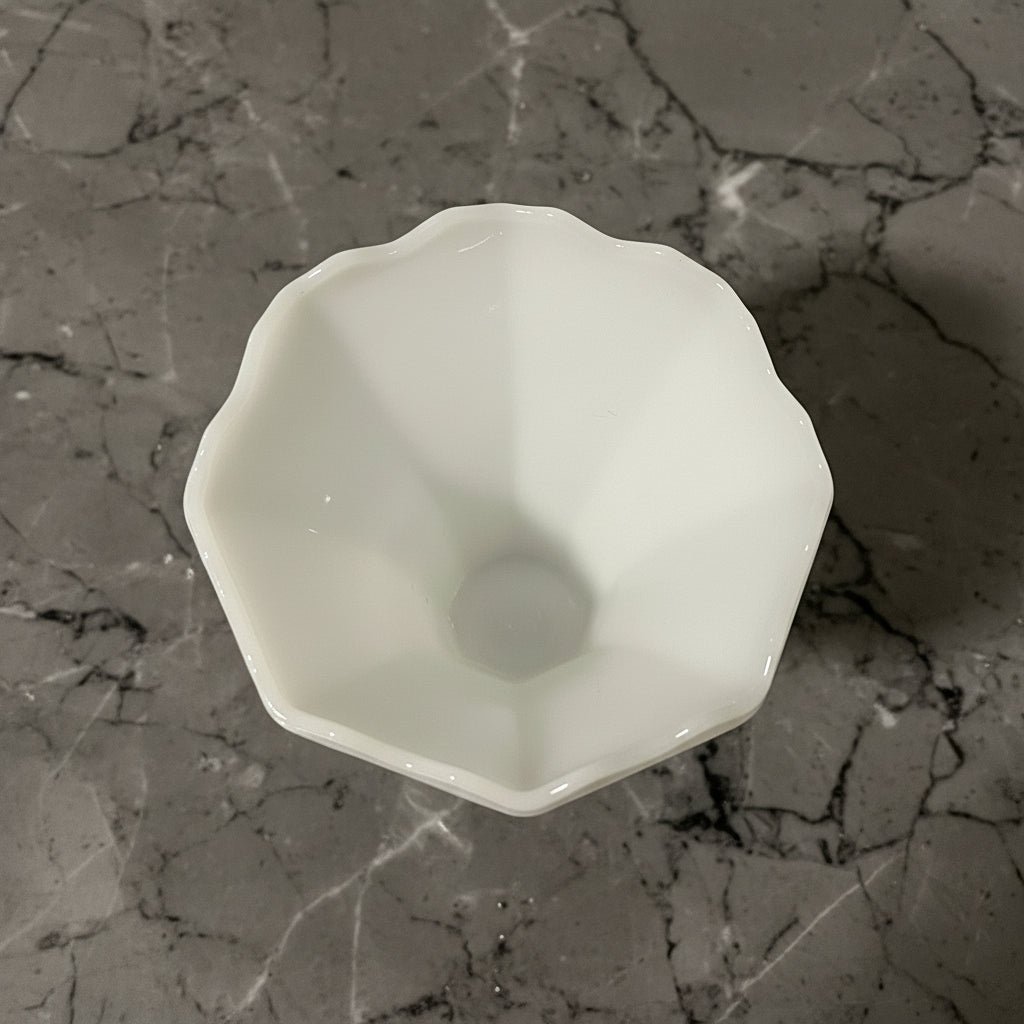 1960 Anchor Hocking Milk Glass Flared Vase