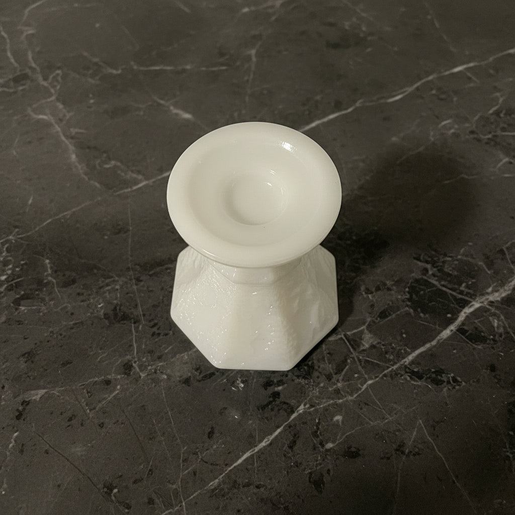 1960 Anchor Hocking Milk Glass Flared Vase