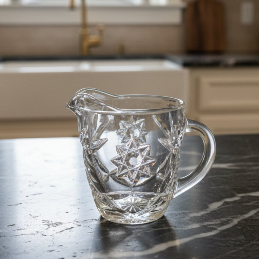 1960s Anchor Hocking Star of David Creamer