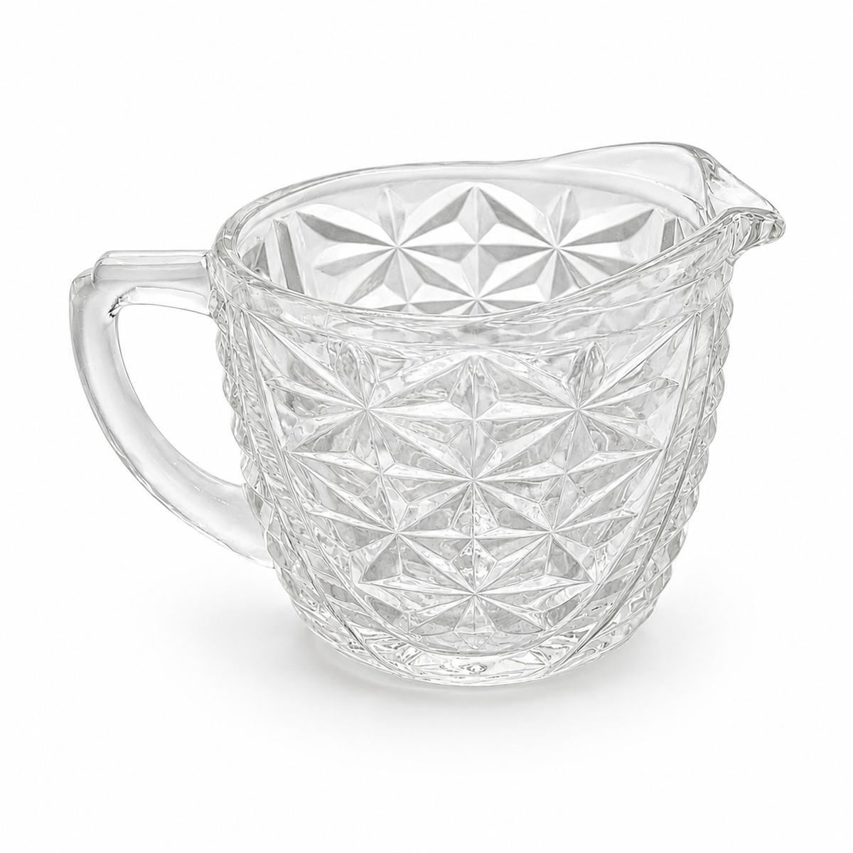 1960s Anchor Hocking Stars & Bars Creamer - Vintage Pressed Glass