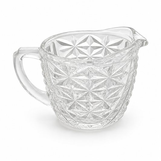 1960s Anchor Hocking Stars & Bars Creamer - Vintage Pressed Glass