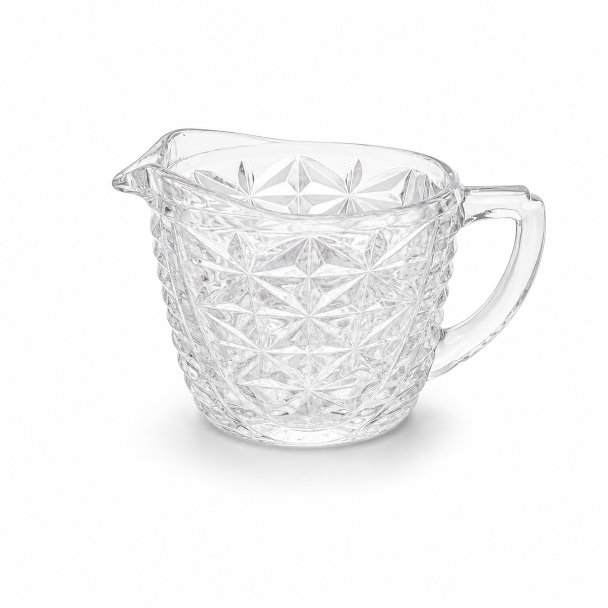 1960s Anchor Hocking Stars & Bars Creamer - Vintage Pressed Glass