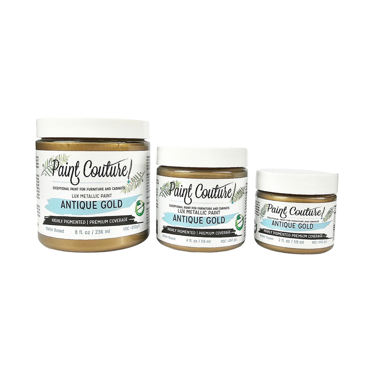 Antique Gold Lux Metallic Paint by Paint Couture - Silky Satin Finish