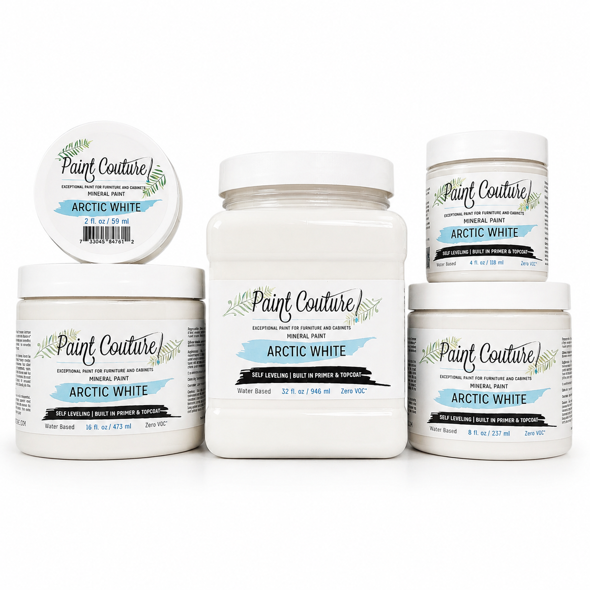 Paint Couture Arctic White All in One Acrylic Mineral Paint VOC Free