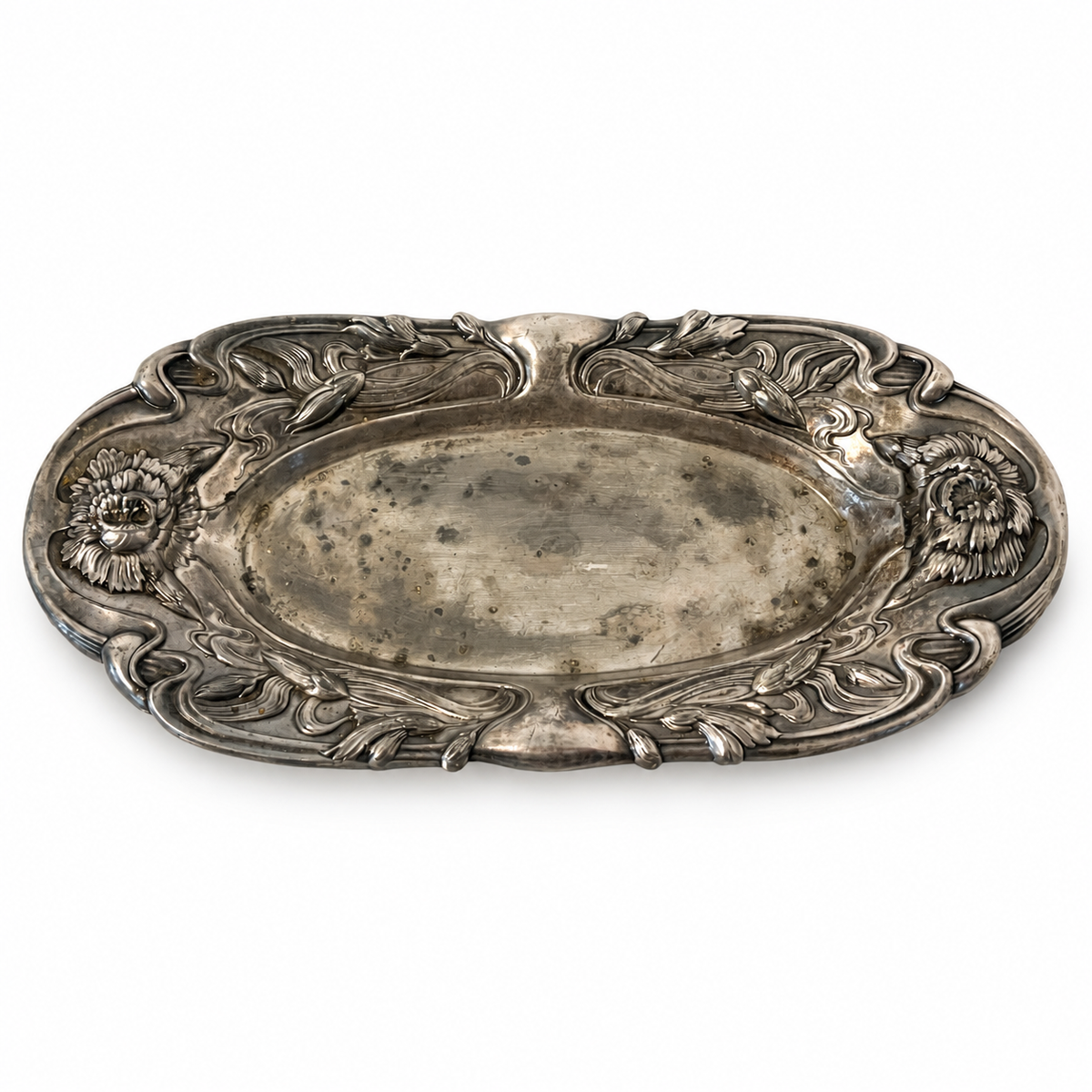 Antique Mermod, Jaccard & Co Art Nouveau Repoussé Tray - Made in USA