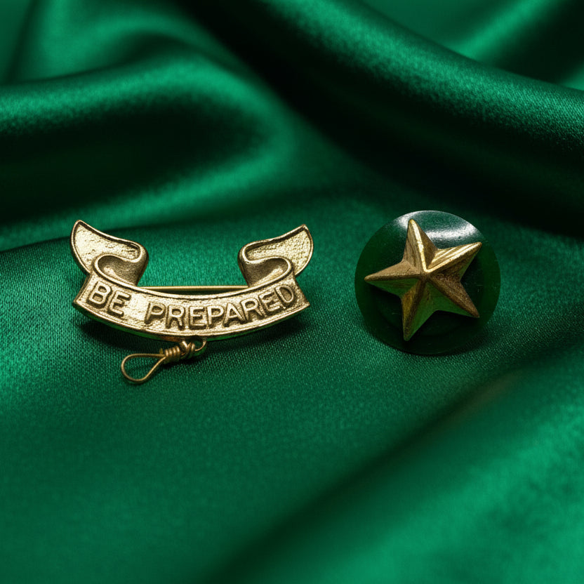 Vintage Boy Scouts of America Pins - Set of 2 | Scroll & Star USA