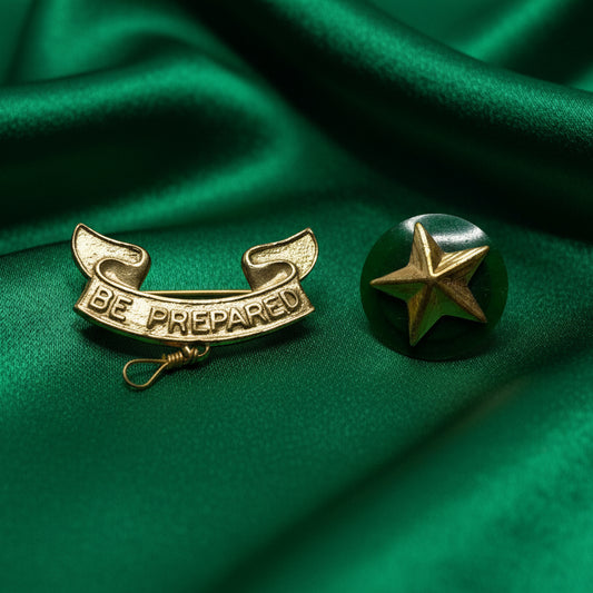 Vintage Boy Scouts of America Pins - Set of 2 | Scroll & Star USA