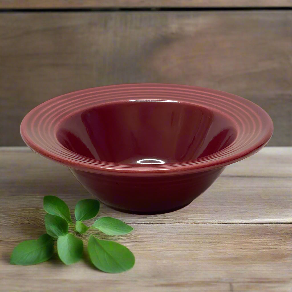 Bauer Pottery Monterey Burgundy Dessert Bowl | 1936-1945