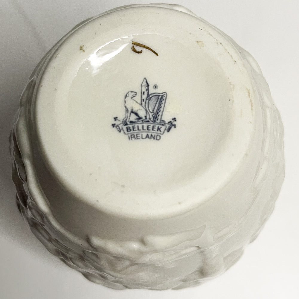 Vintage Belleek Pottery Oak Leaf Vase | Ireland c1980s–1990s