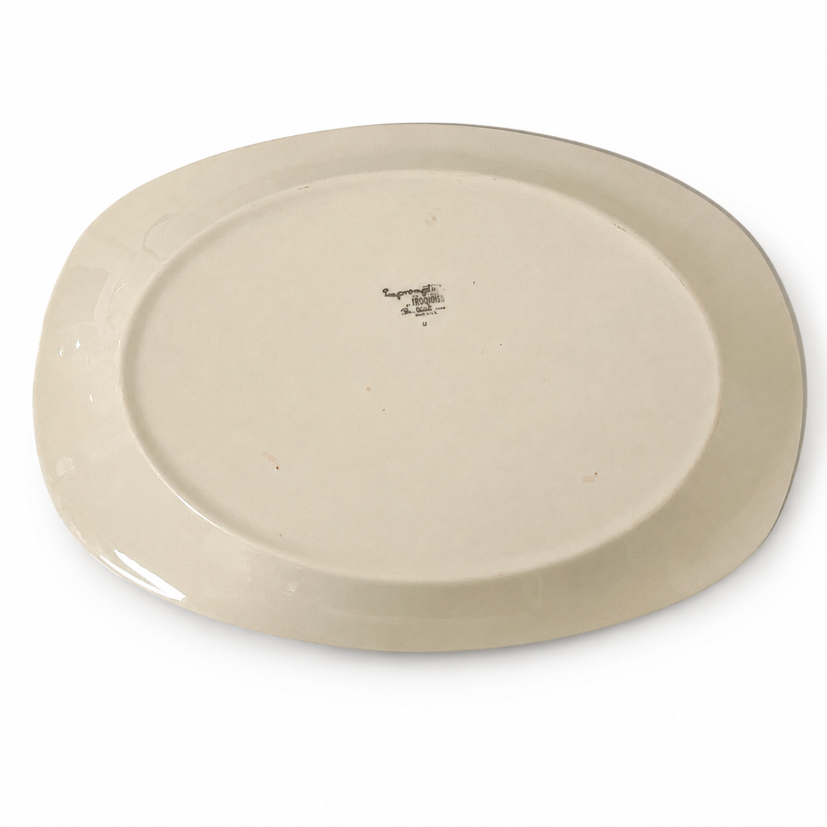 Vintage Iroquois Bridal White Oval Serving Platter by Ben Seibel