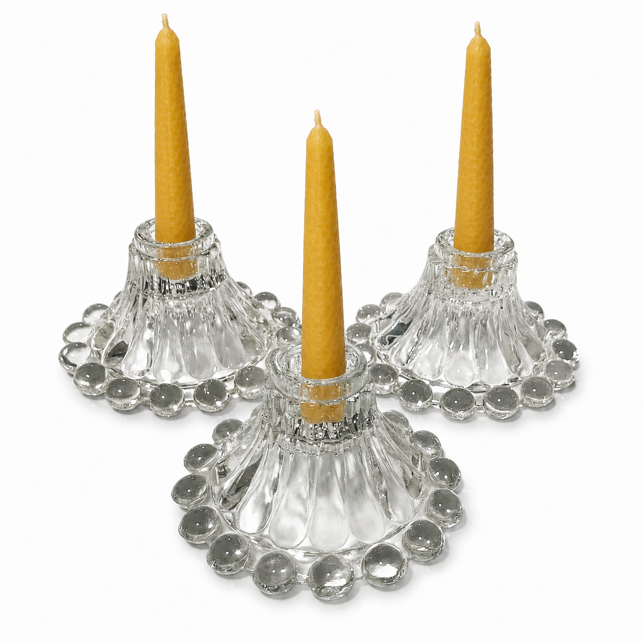 Vintage Anchor Hocking Berwick Boopie Candle Holders - Set of 3