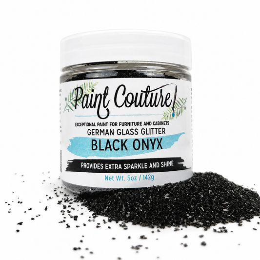 Black Onyx Glass Glitter by Paint Couture - Imported from Germany