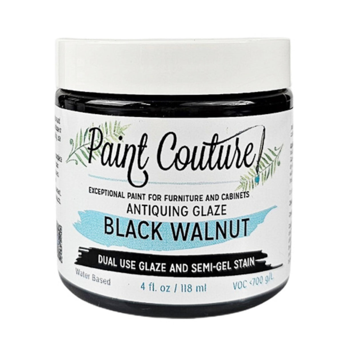 Paint Couture Black Walnut Antiquing Glaze and Wood Stain Finish