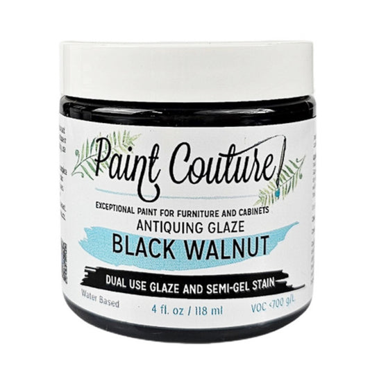 Paint Couture Black Walnut Antiquing Glaze and Wood Stain Finish