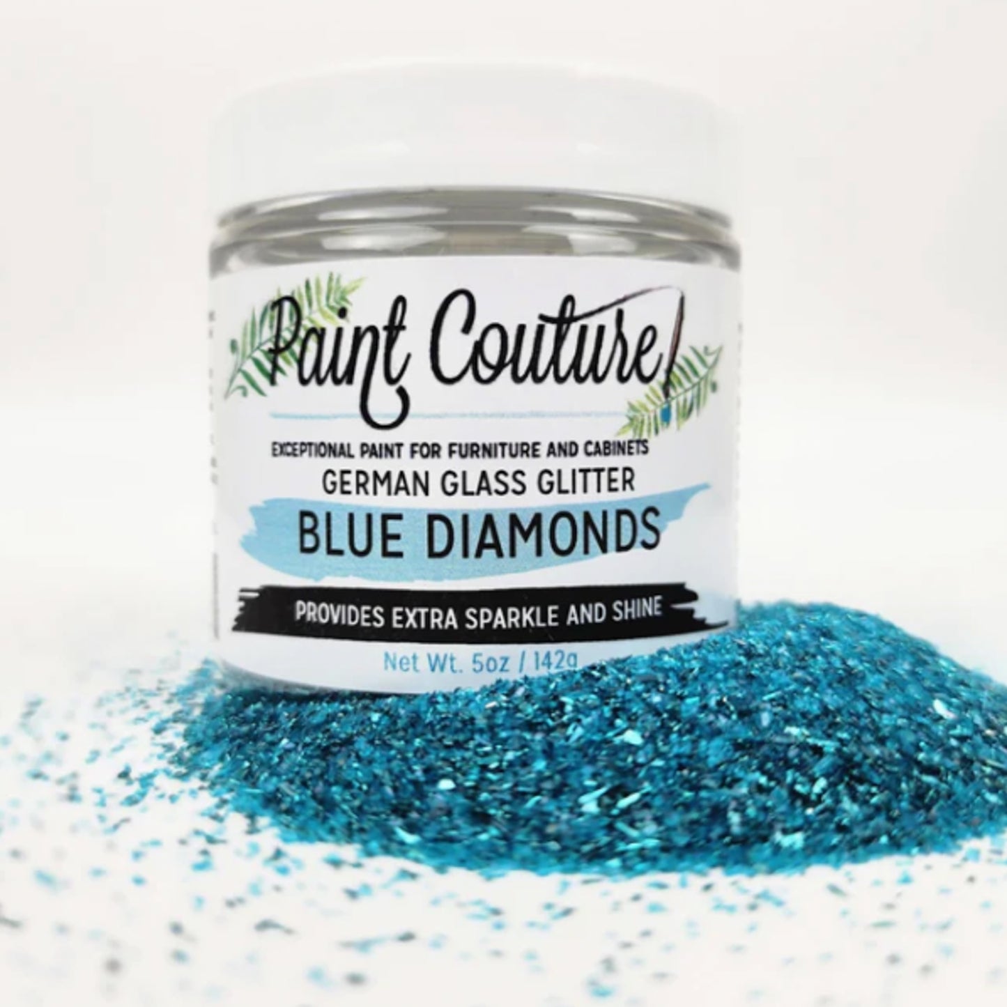 Blue Diamonds Glass Glitter by Paint Couture - Imported from Germany