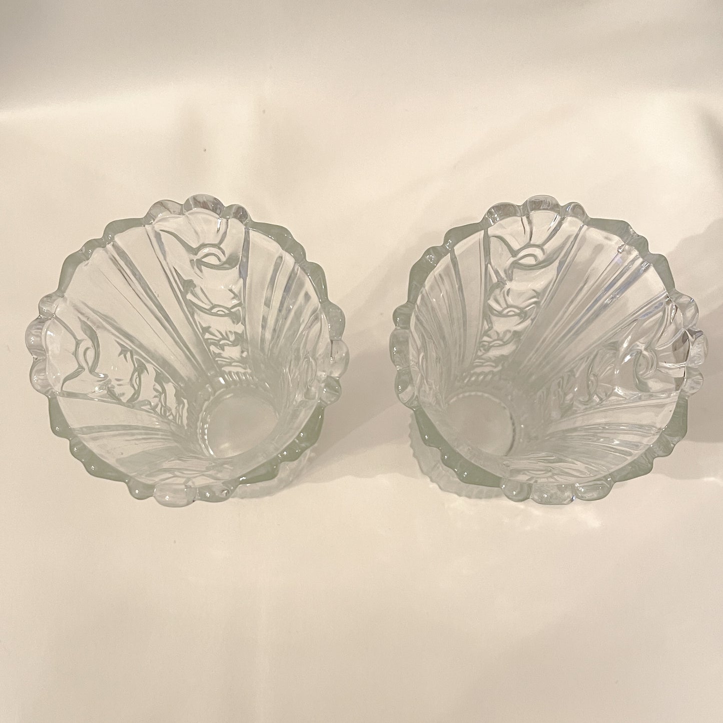 Borgonovo Elena Rose Pattern Vase Italy - Set of 2
