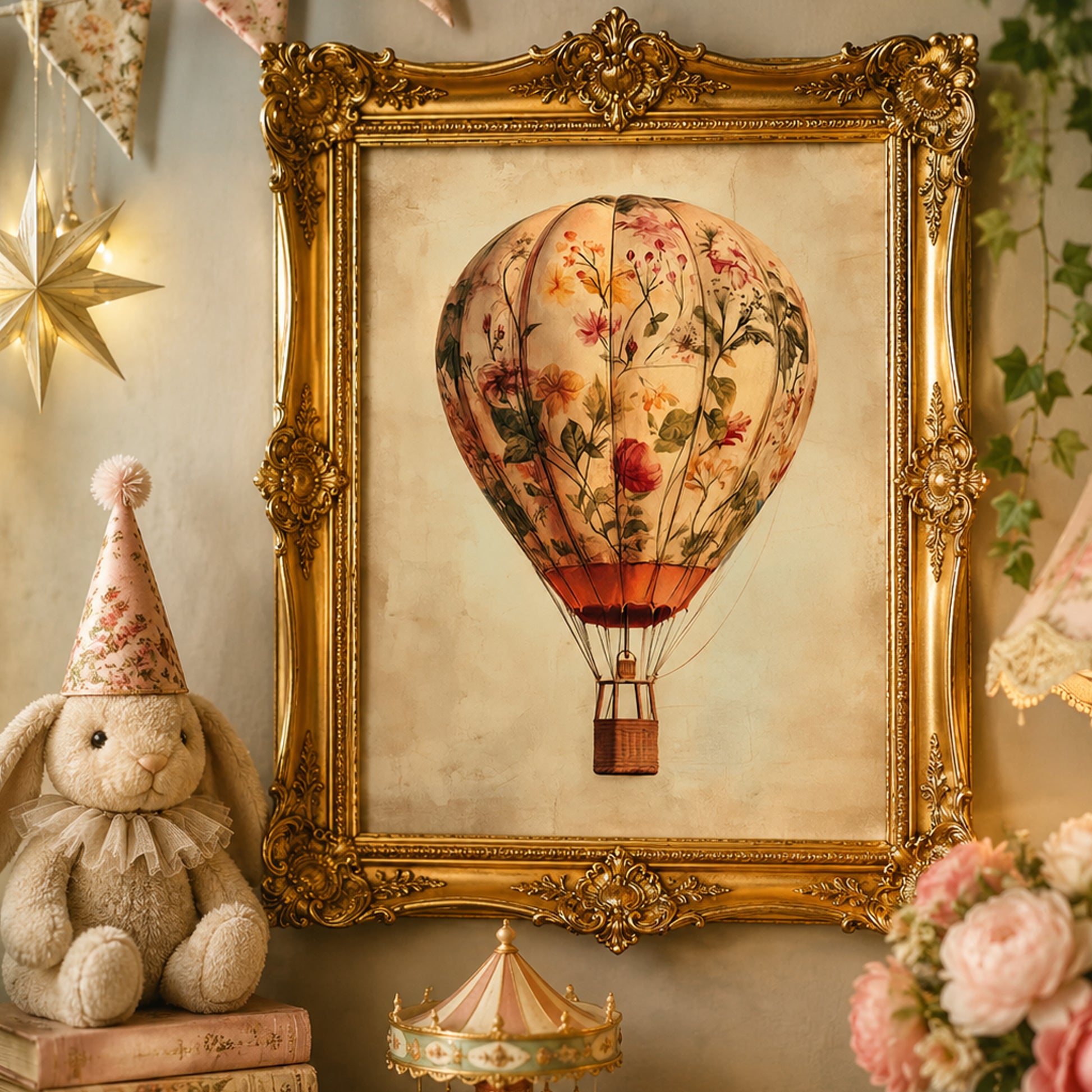 Whimsykel Designs Botanical Ballon Decoupage Paper - 29" x 21" 18 lb