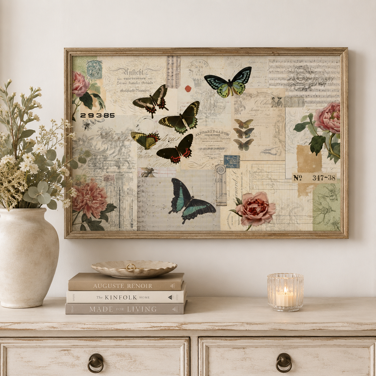 Roycycled Treasures Butterfly Masterboard Decoupage Paper - 20"x30"