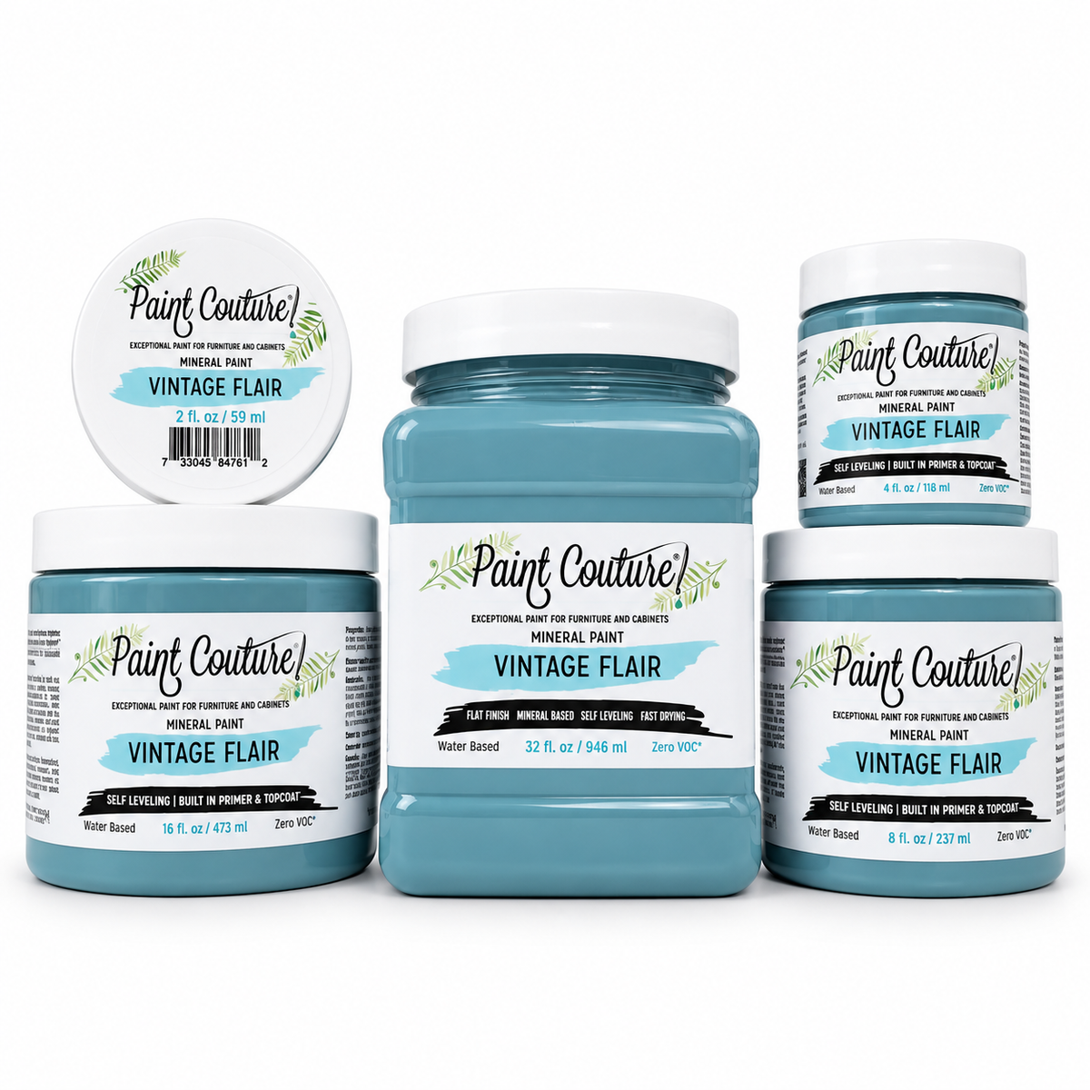 Paint Couture Vintage Flair All in One Acrylic Mineral Paint VOC Free
