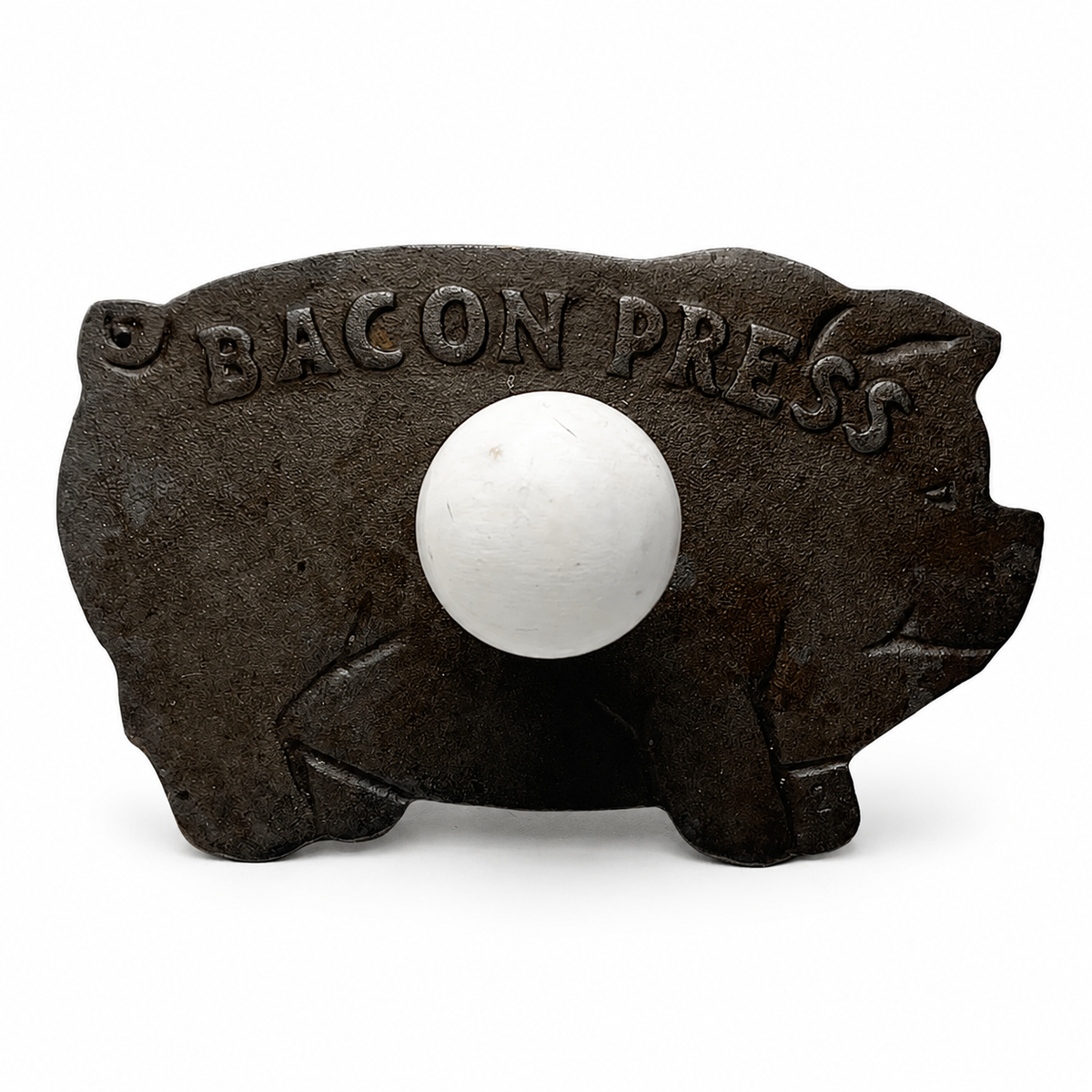 Norpro Cast Iron Pig Bacon Press with Wood Handle