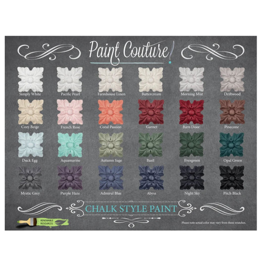 Paint Couture Chalk Style Paint 24-Color Sample Set - Ultra Low VOC