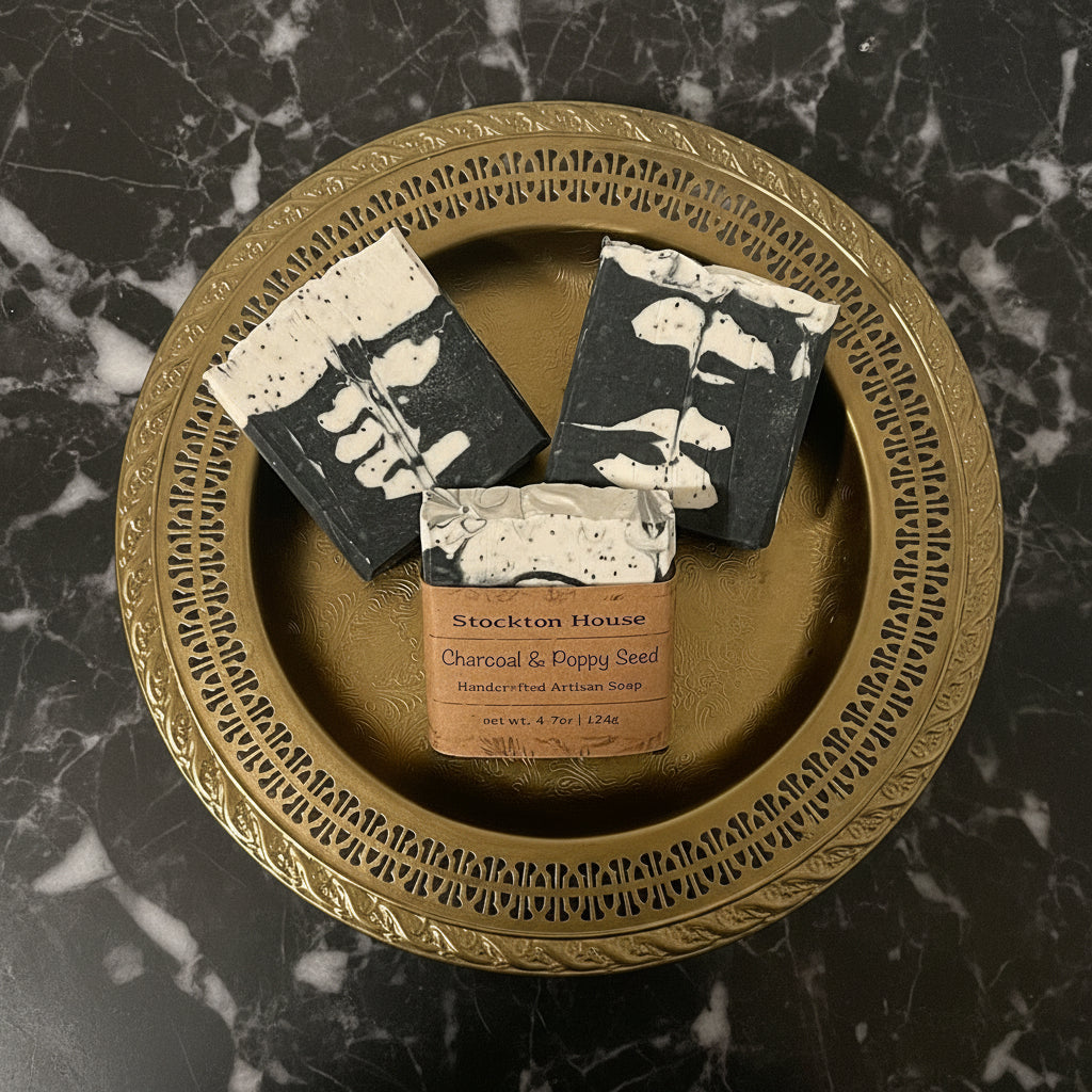 Charcoal & Poppy Seed Artisan Soap