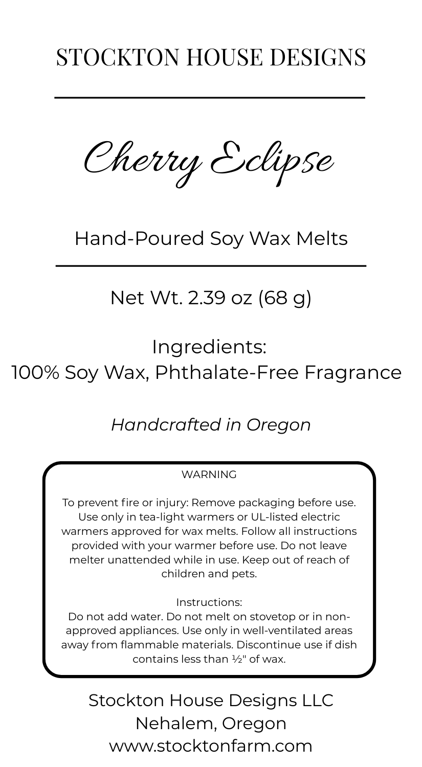 Cherry Eclipse Soy Wax Melts