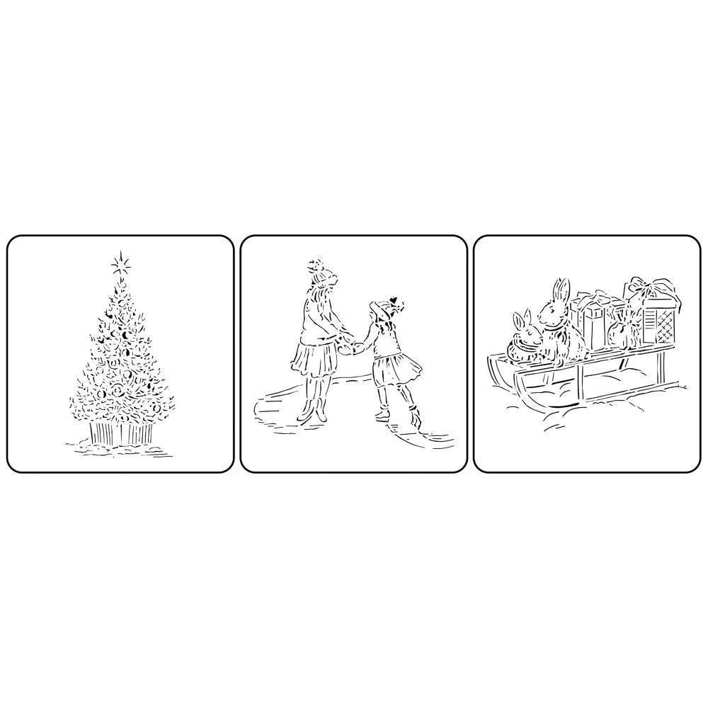 Christmas Sketches Stencil Pack - JRV