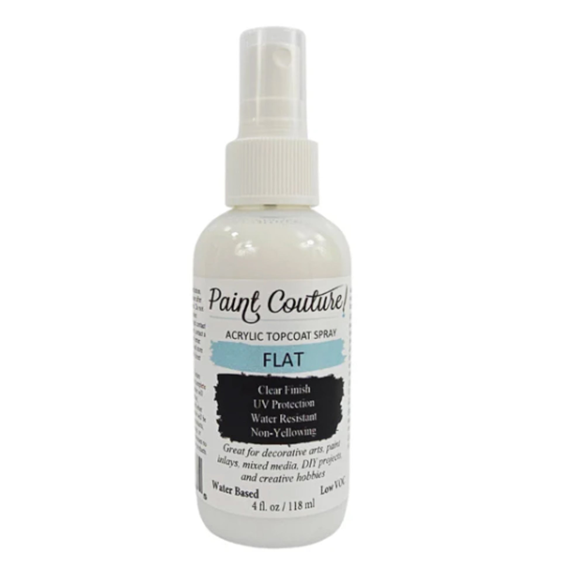 Paint Couture Clear Acrylic Spray - Flat Finish Protective Topcoat