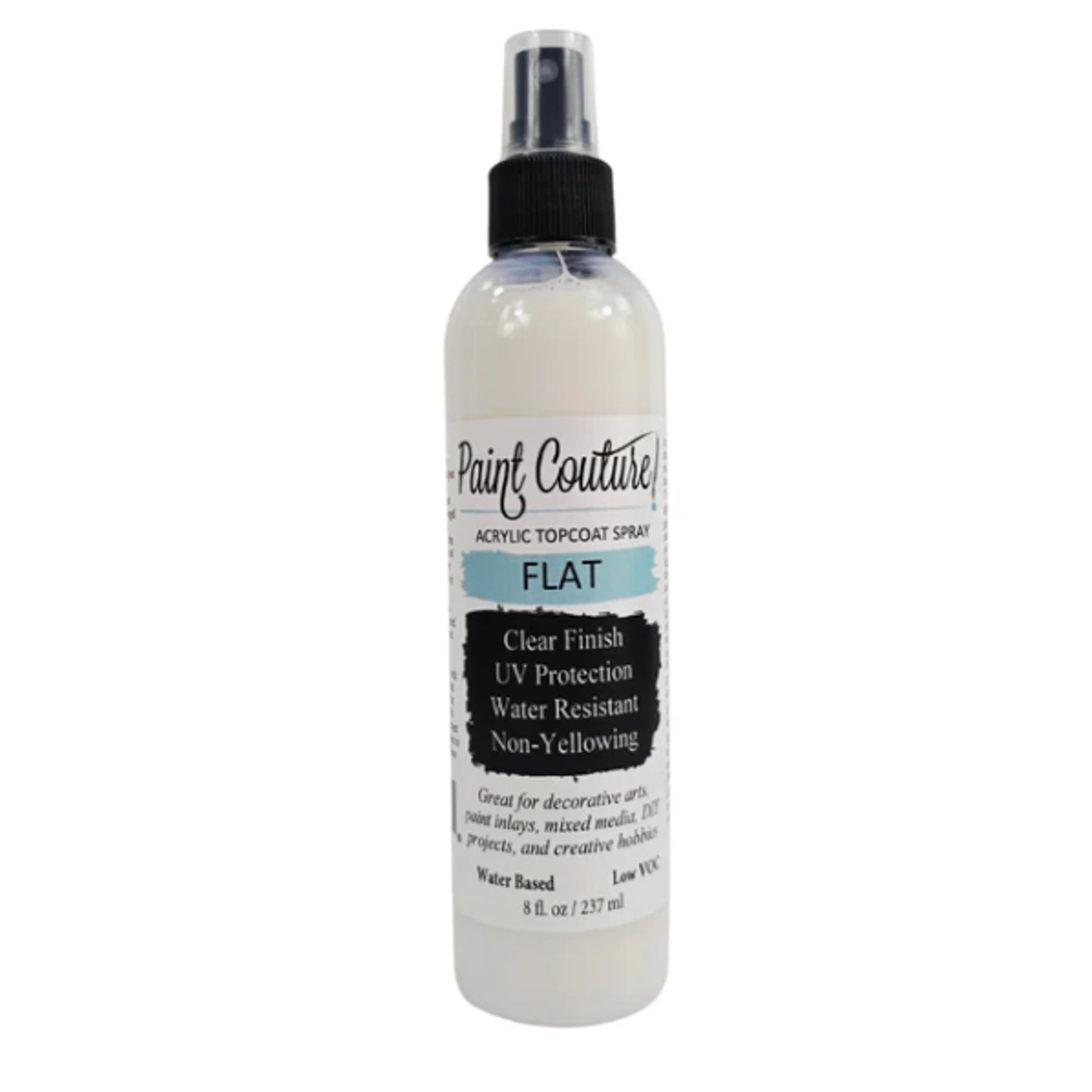 Paint Couture Clear Acrylic Spray - Flat Finish Protective Topcoat