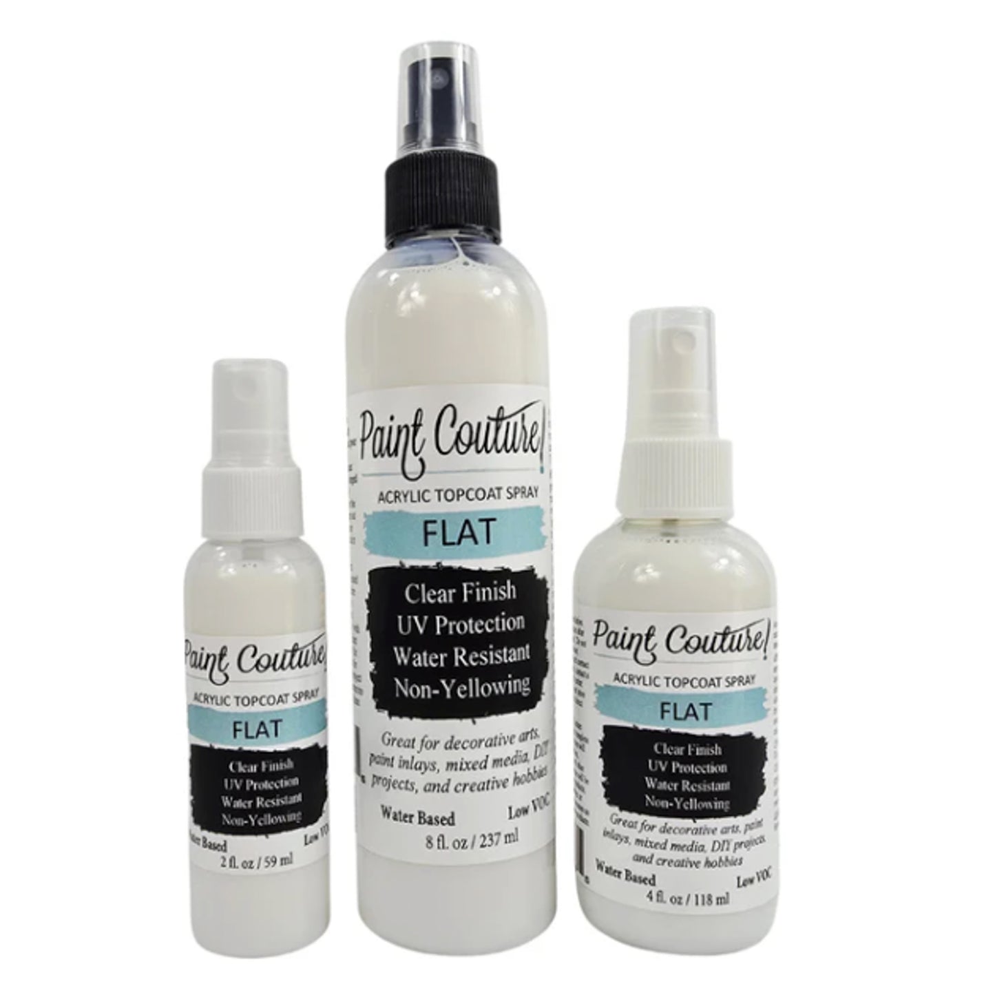 Paint Couture Clear Acrylic Spray - Flat Finish Protective Topcoat